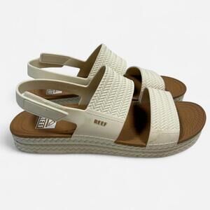 Reef Water Vista Sport Sandals Women’s 9 White Tan Comfort